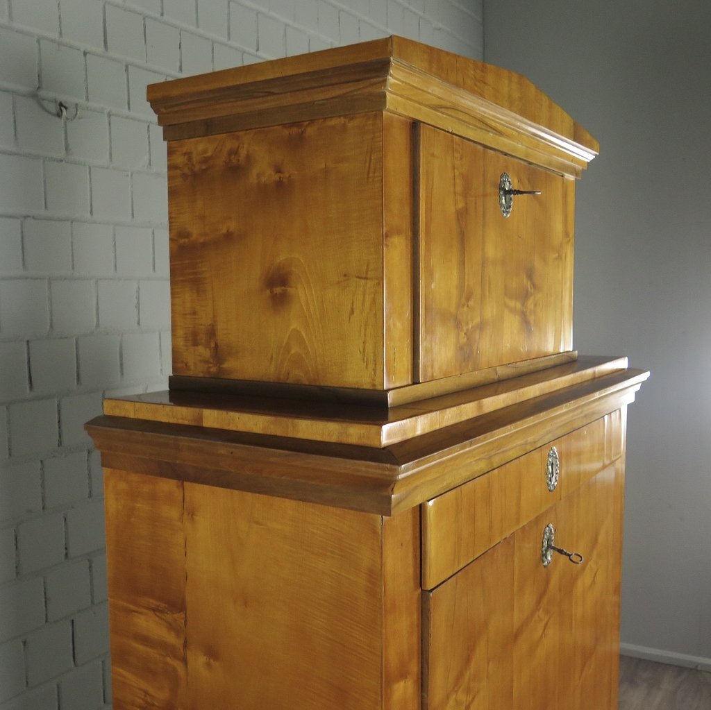 Sekretär Schreibtisch Biedermeier 1840 Kirschbaum