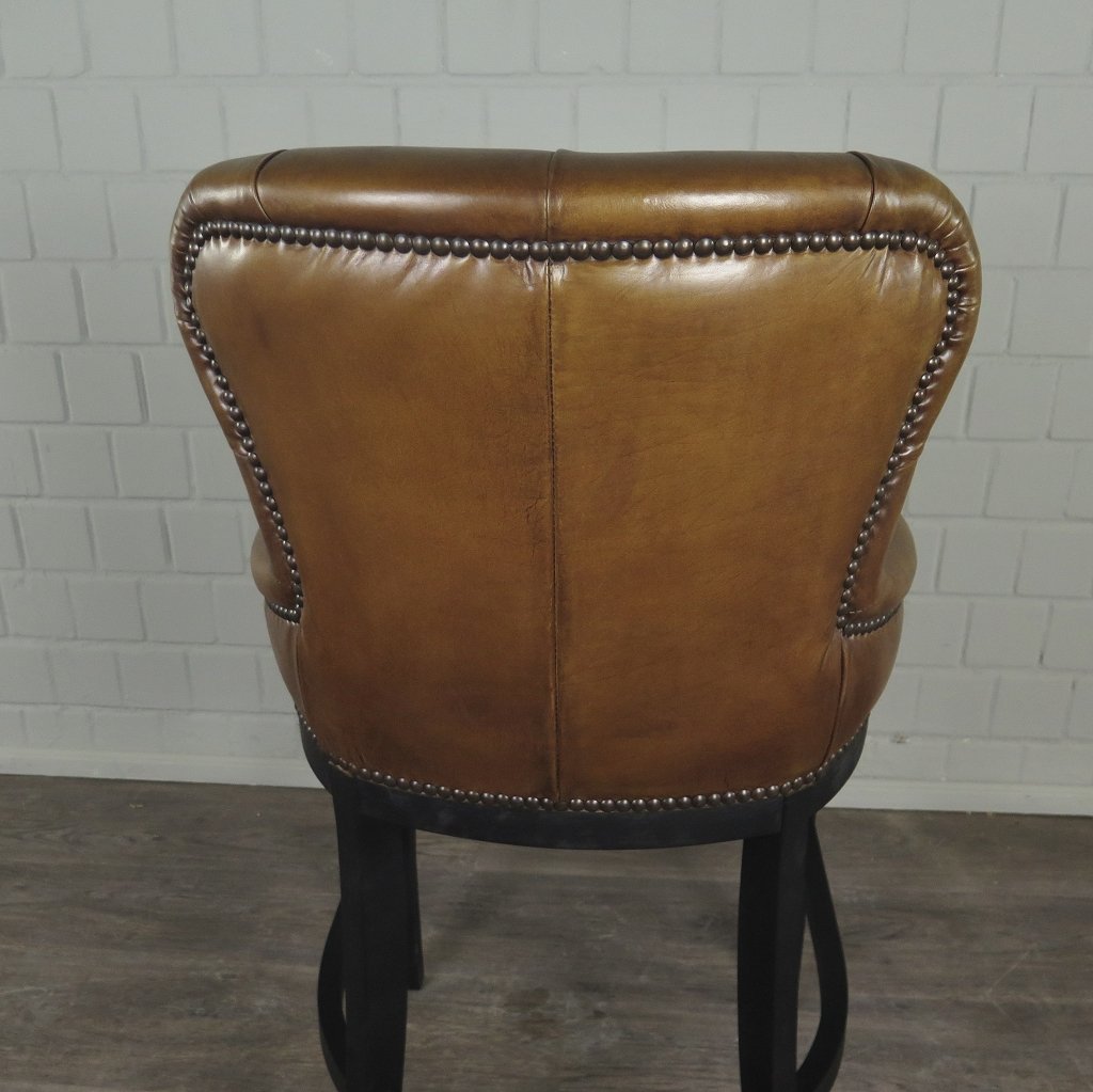 Chesterfield Barhocker Barsessel Leder Cognac