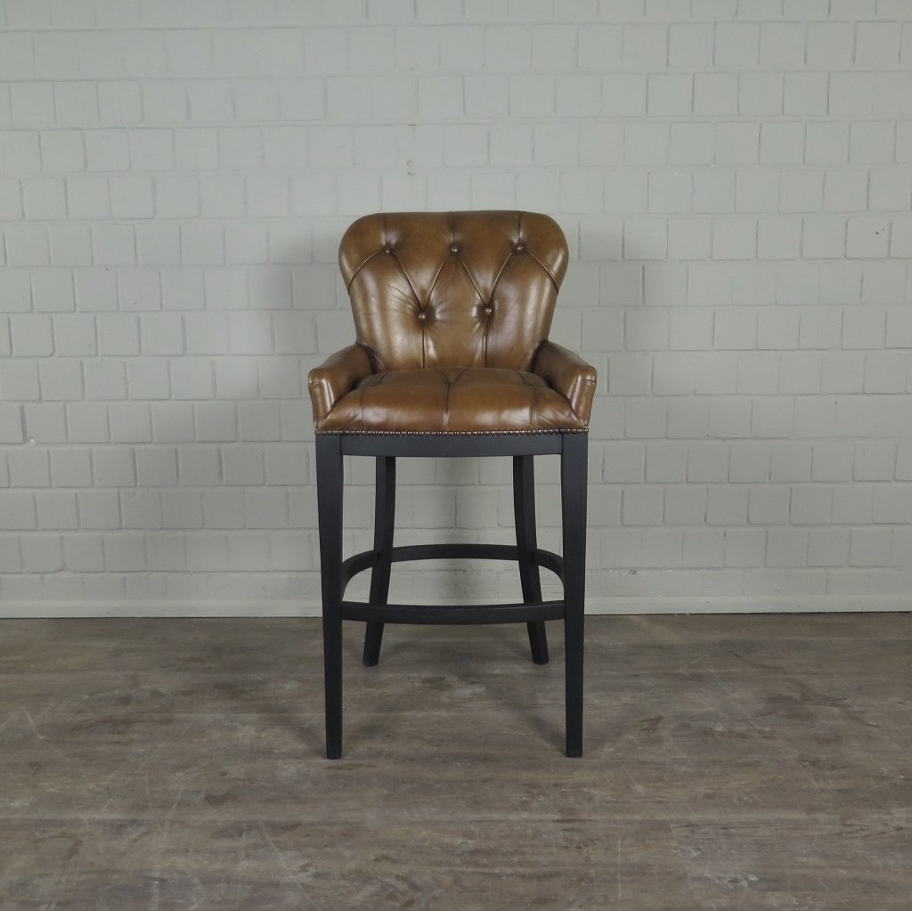 Chesterfield Barhocker Barsessel Leder Cognac