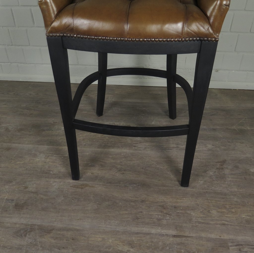Chesterfield Barhocker Barsessel Leder Cognac