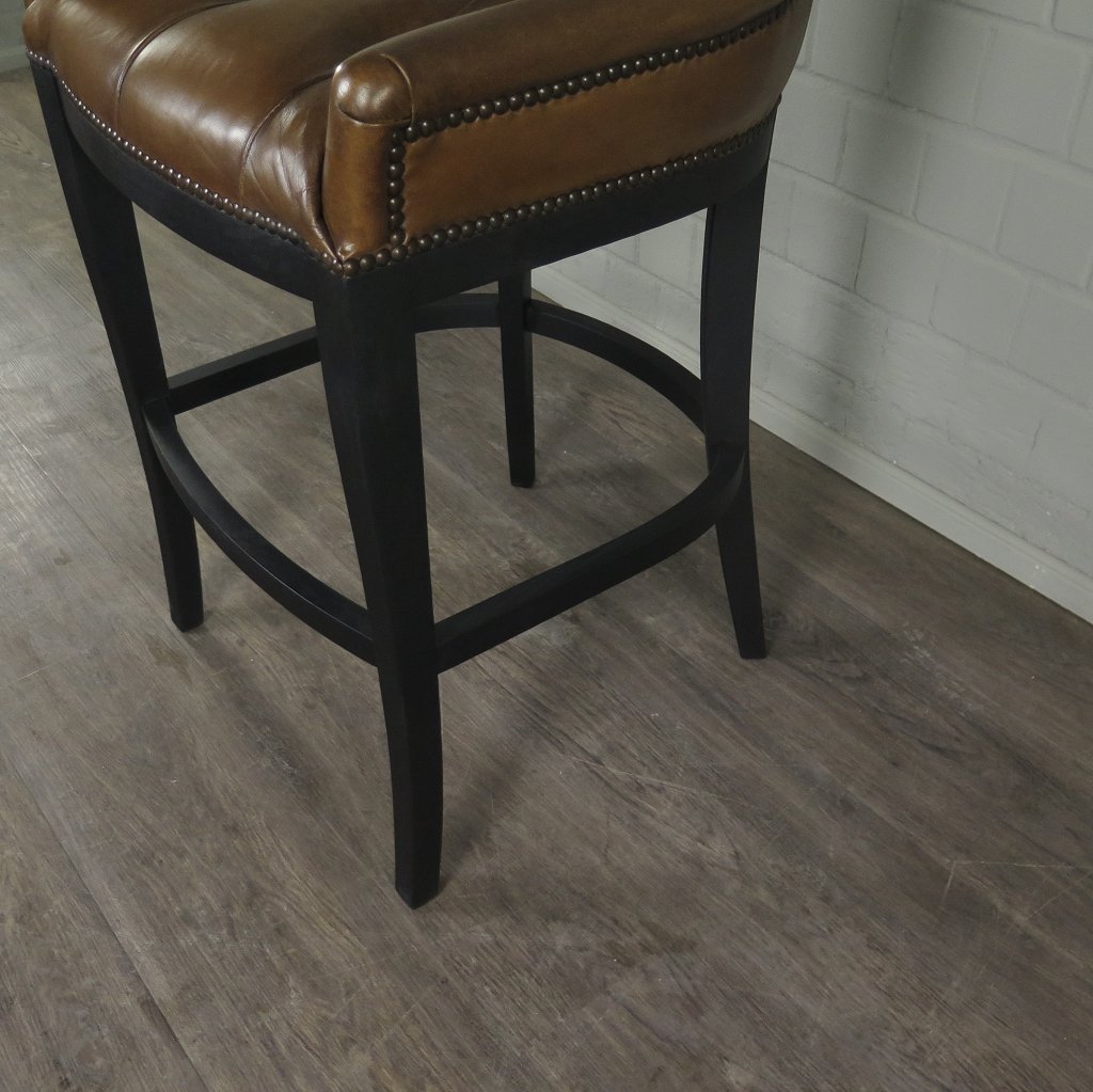 Chesterfield Barhocker Barsessel Leder Cognac
