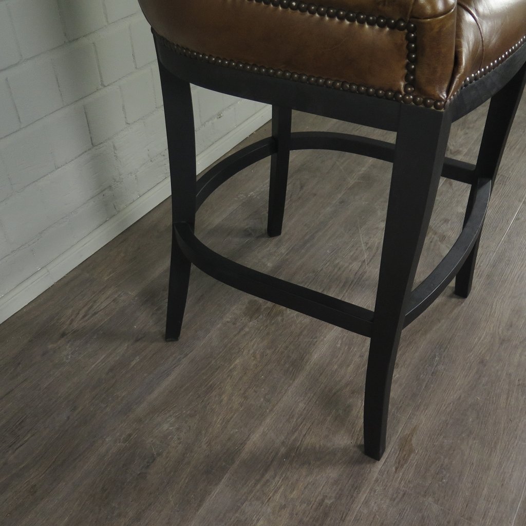 Chesterfield Barhocker Barsessel Leder Cognac