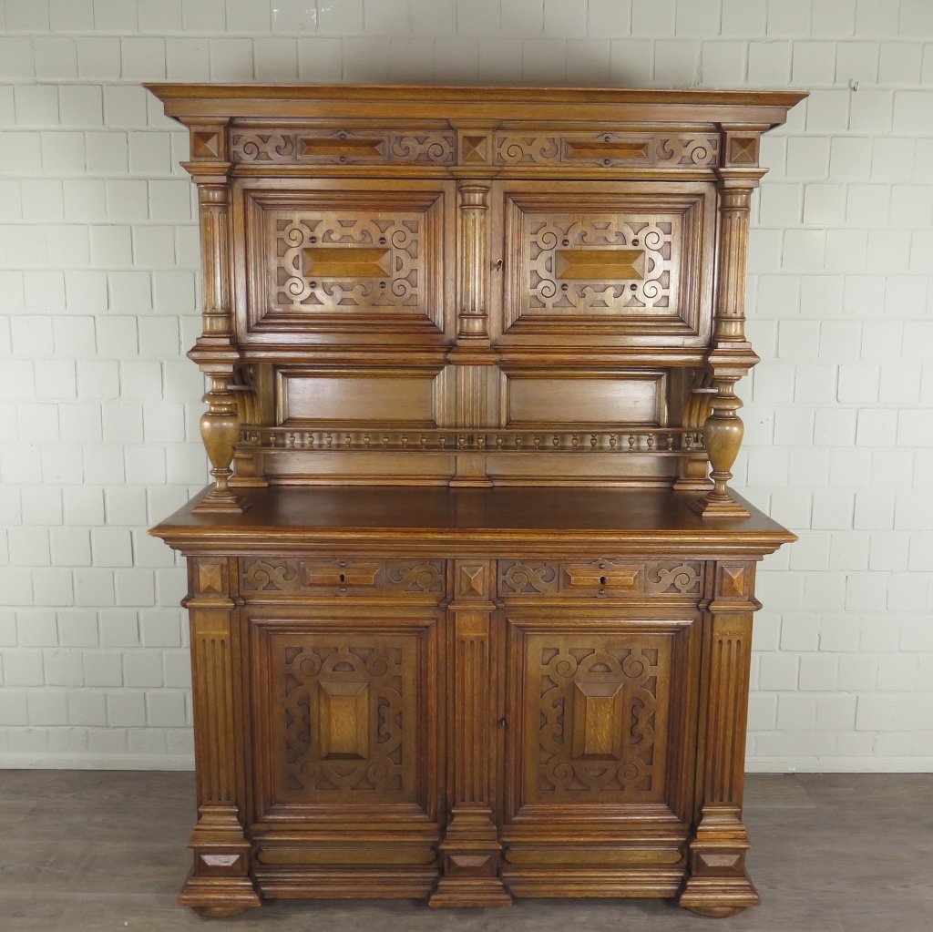 Buffetschrank Schrank Gründerzeit 1880 Eiche