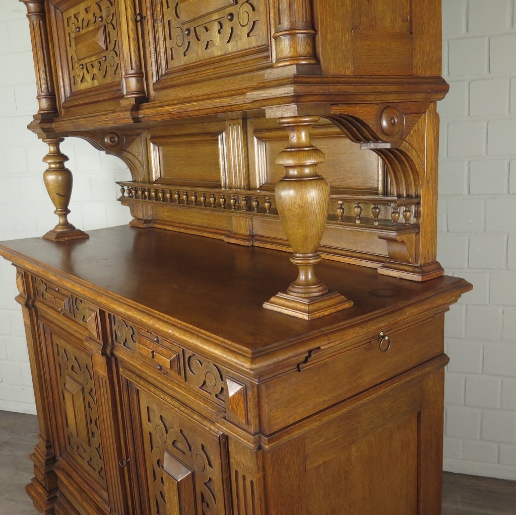 Buffetschrank Schrank Gründerzeit 1880 Eiche