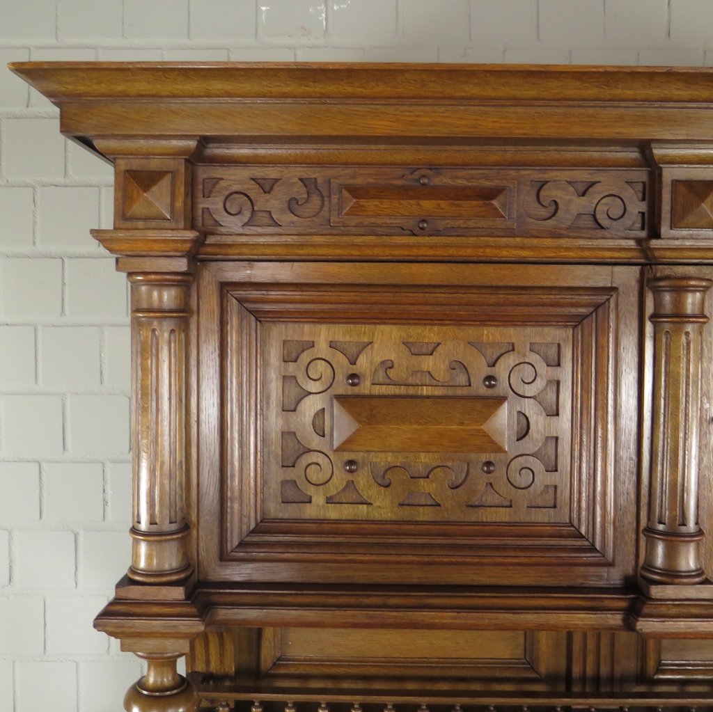 Buffetschrank Schrank Gründerzeit 1880 Eiche