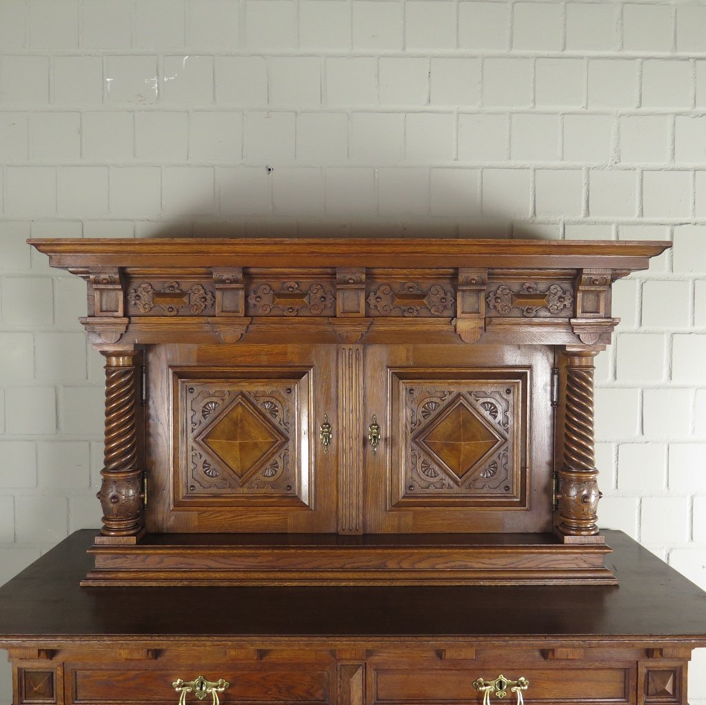 Buffetschrank Schrank Gründerzeit 1880 Eiche