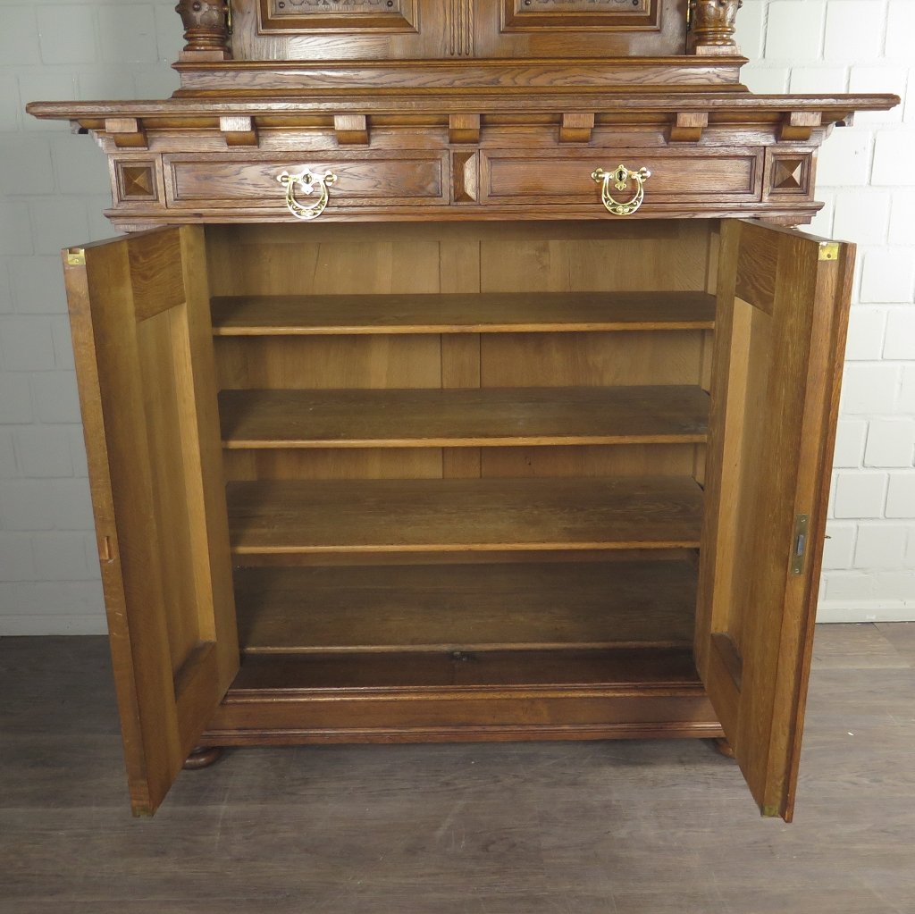 Buffetschrank Schrank Gründerzeit 1880 Eiche