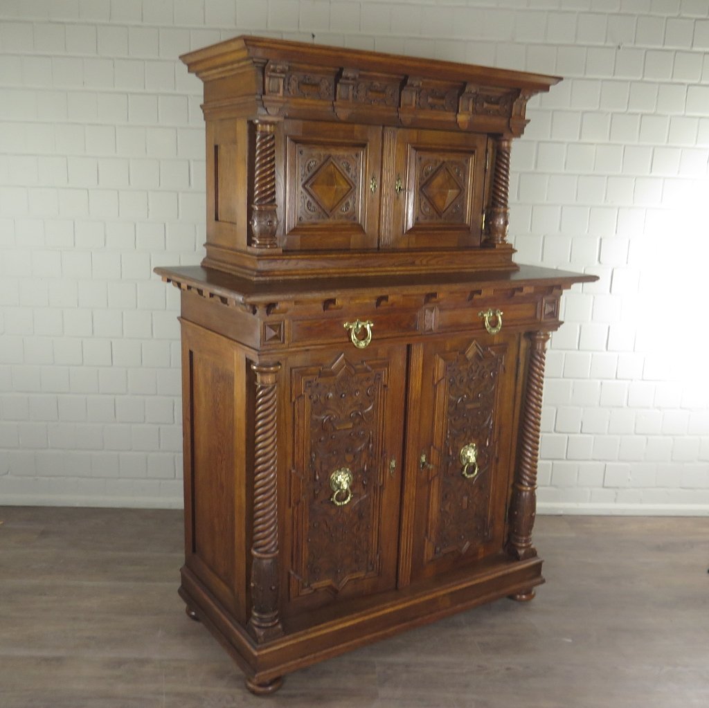 Buffetschrank Schrank Gründerzeit 1880 Eiche  