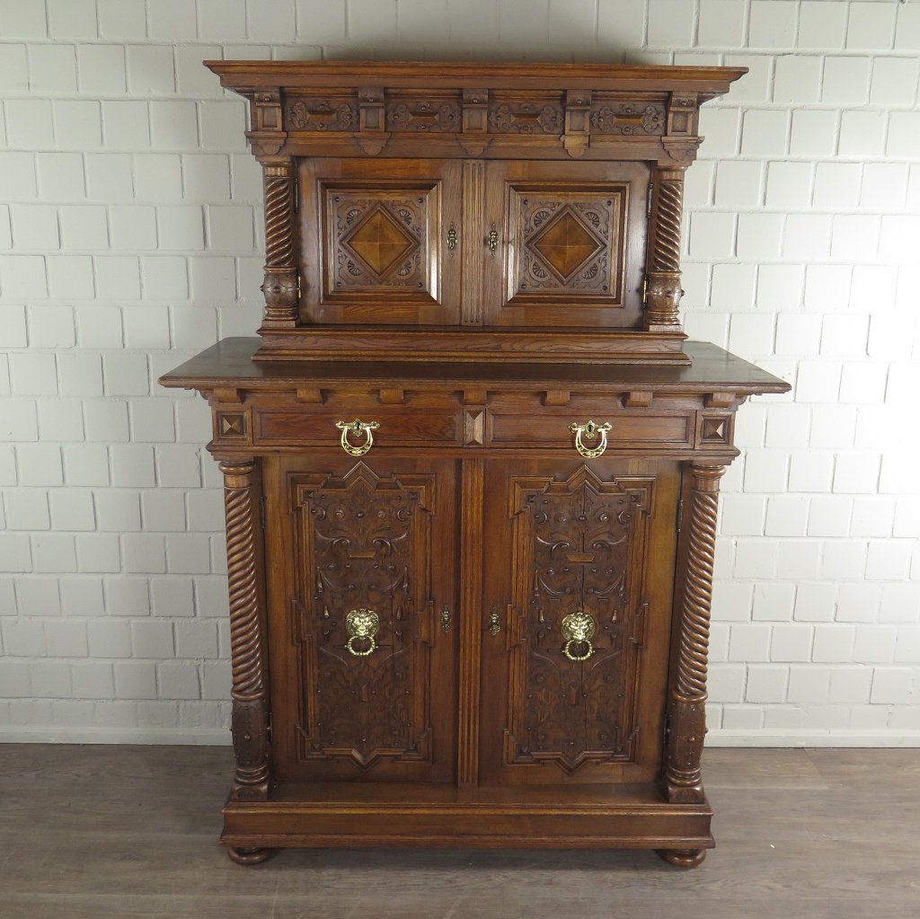 Buffetschrank Schrank Gründerzeit 1880 Eiche