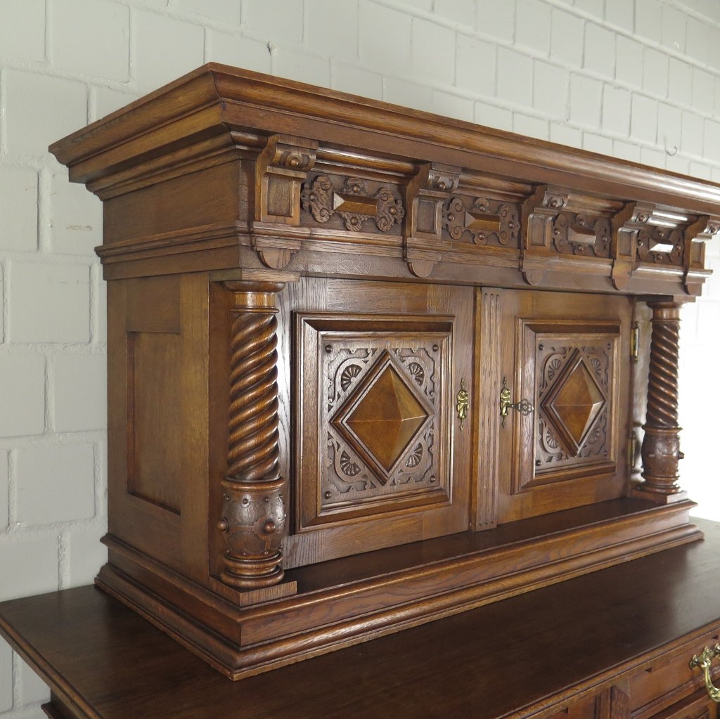 Buffetschrank Schrank Gründerzeit 1880 Eiche