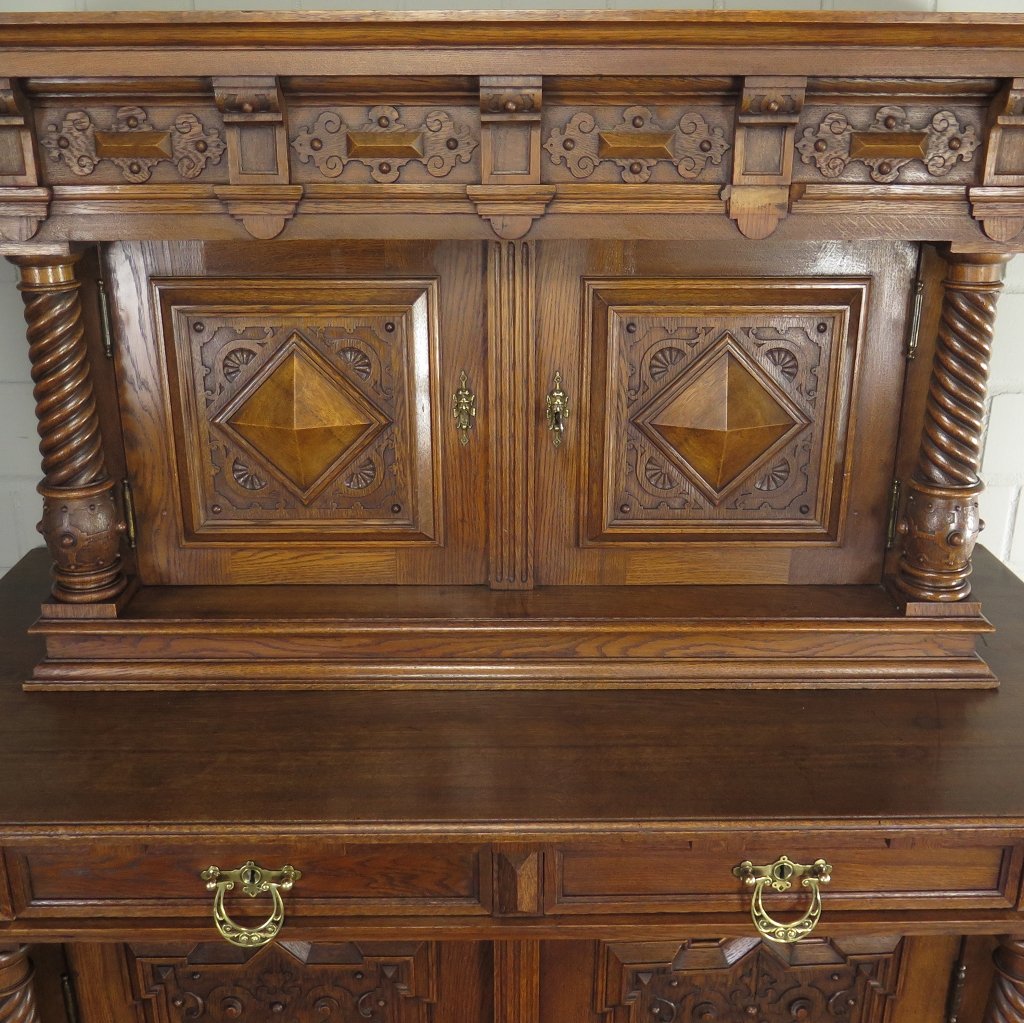 Buffetschrank Schrank Gründerzeit 1880 Eiche