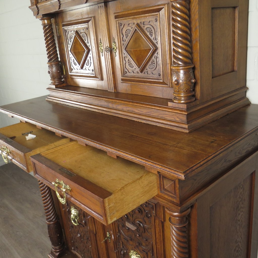Buffetschrank Schrank Gründerzeit 1880 Eiche
