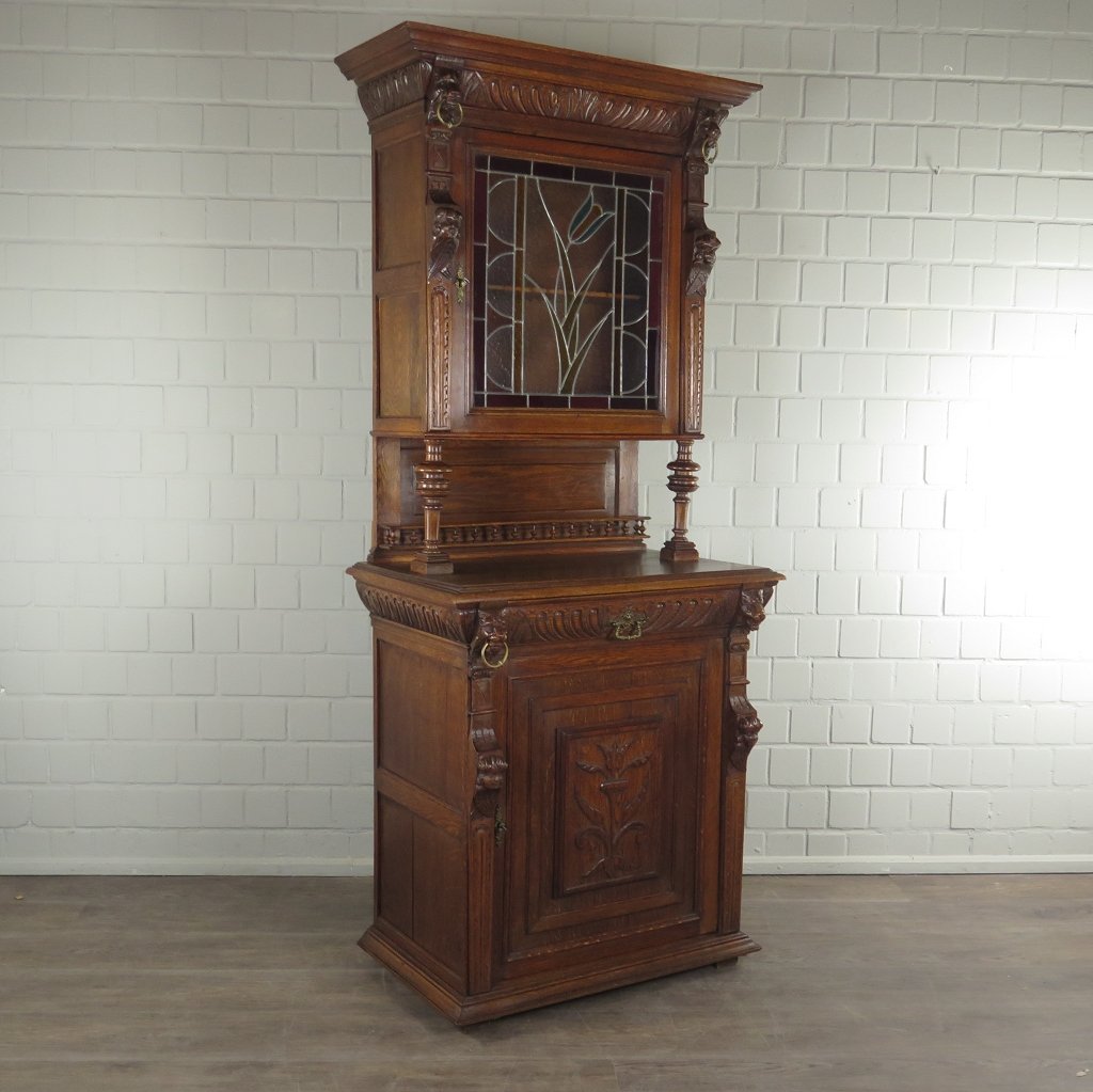 Buffetschrank Schrank Gründerzeit 1880 Eiche  
