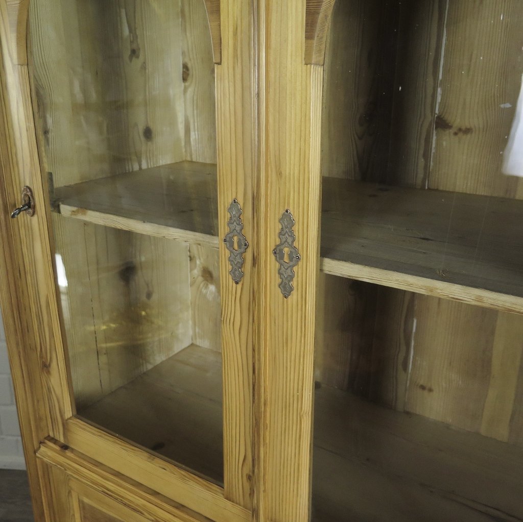 Vitrine Bücherschrank Gründerzeit 1880 Kiefer