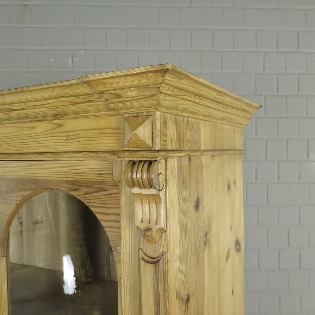 Vitrine Bücherschrank Gründerzeit 1880 Kiefer