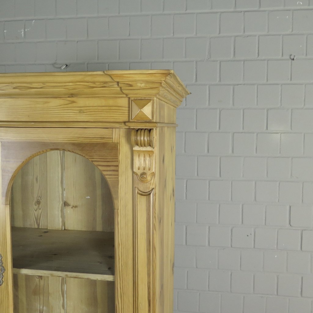 Vitrine Bücherschrank Gründerzeit 1880 Kiefer