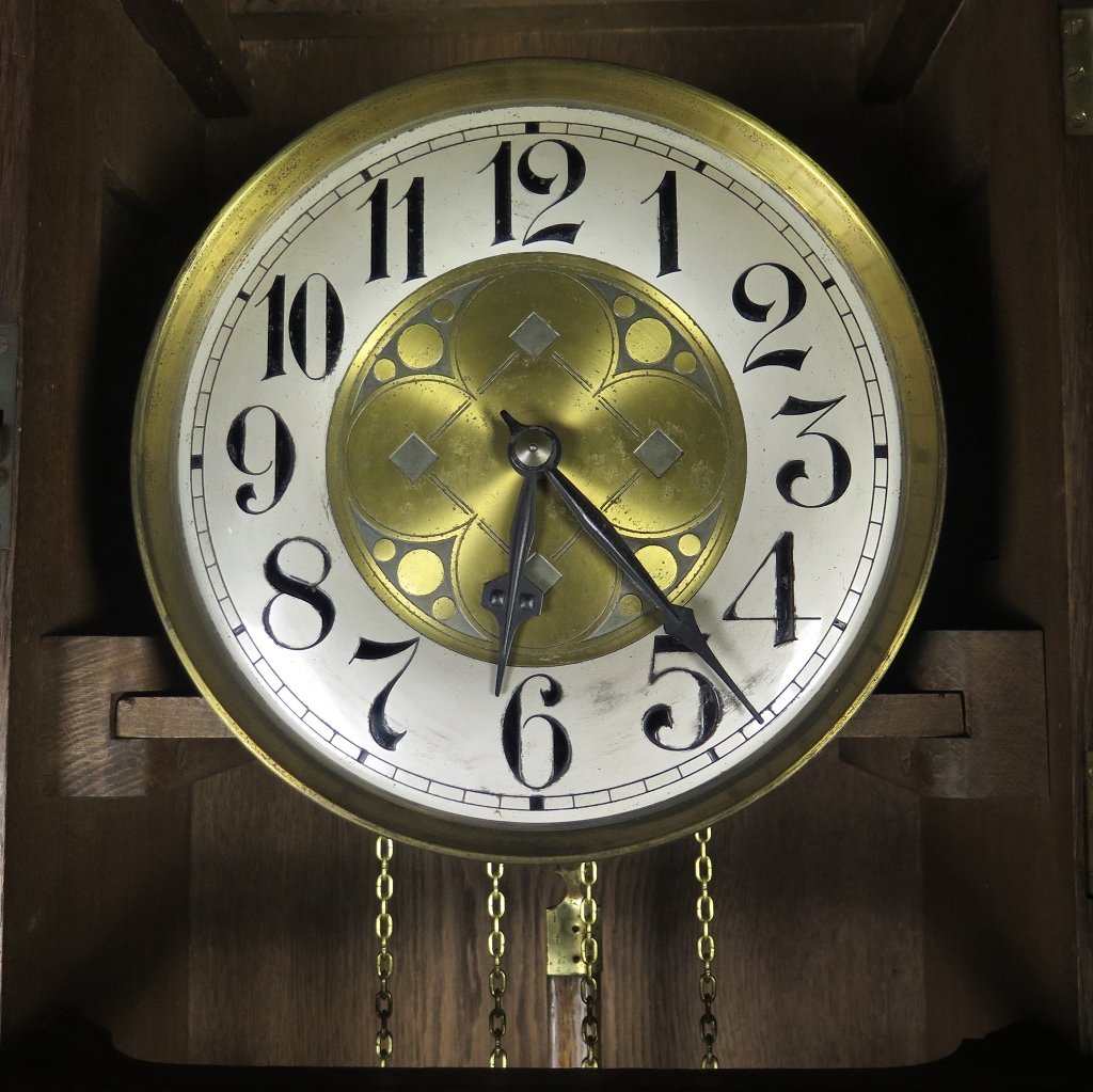 Standuhr Uhr Jugendstil 1910 Eiche
