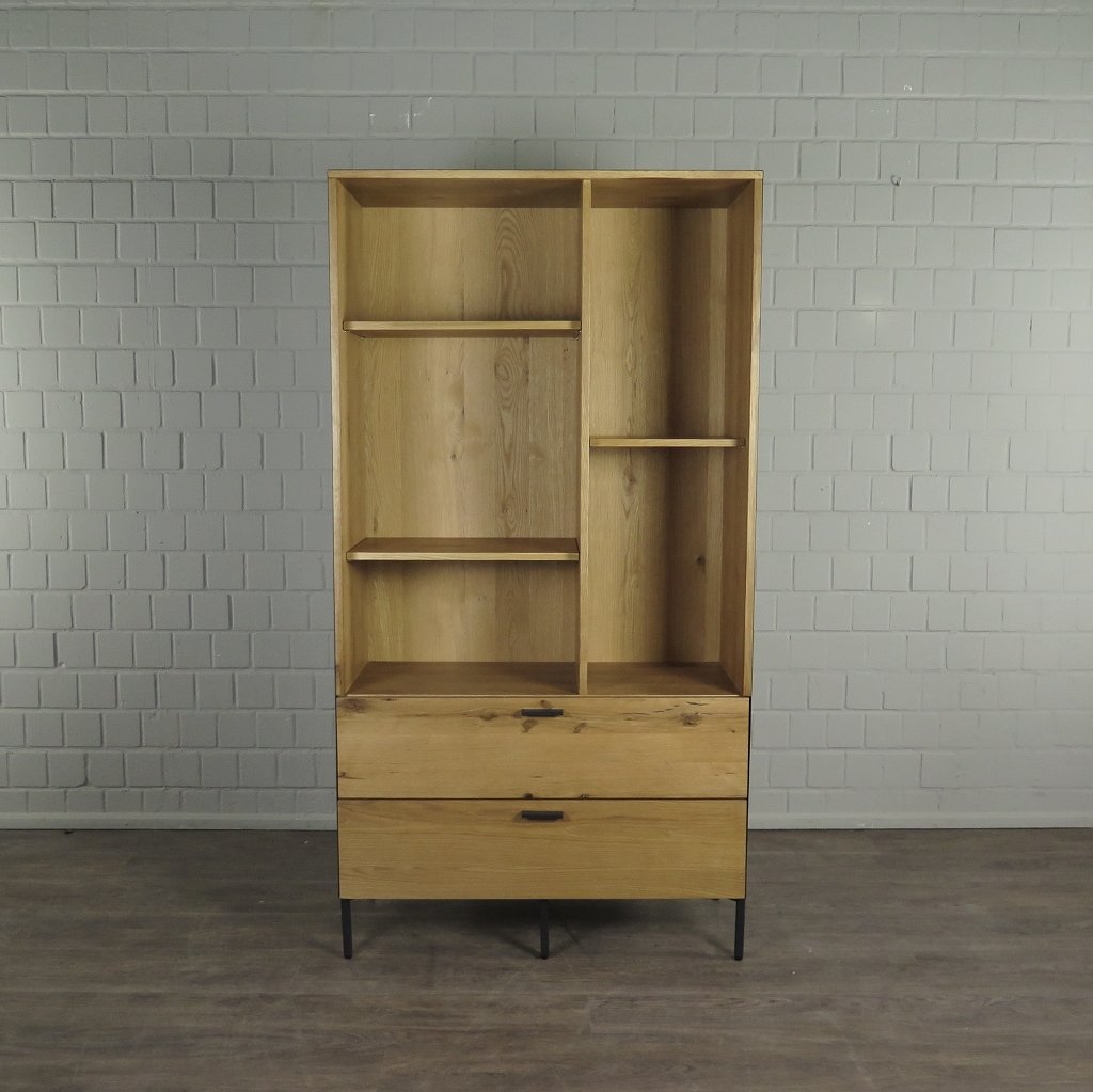 Schrank Bücherschrank 1,00 m Eiche