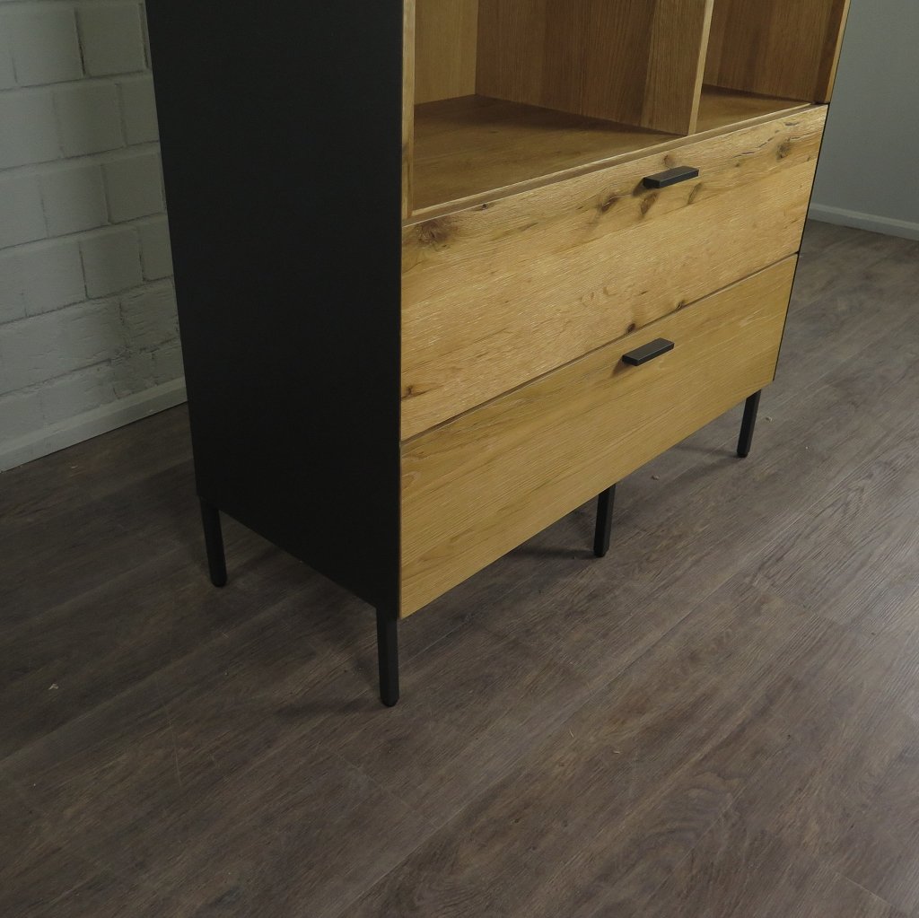 Schrank Bücherschrank 1,00 m Eiche