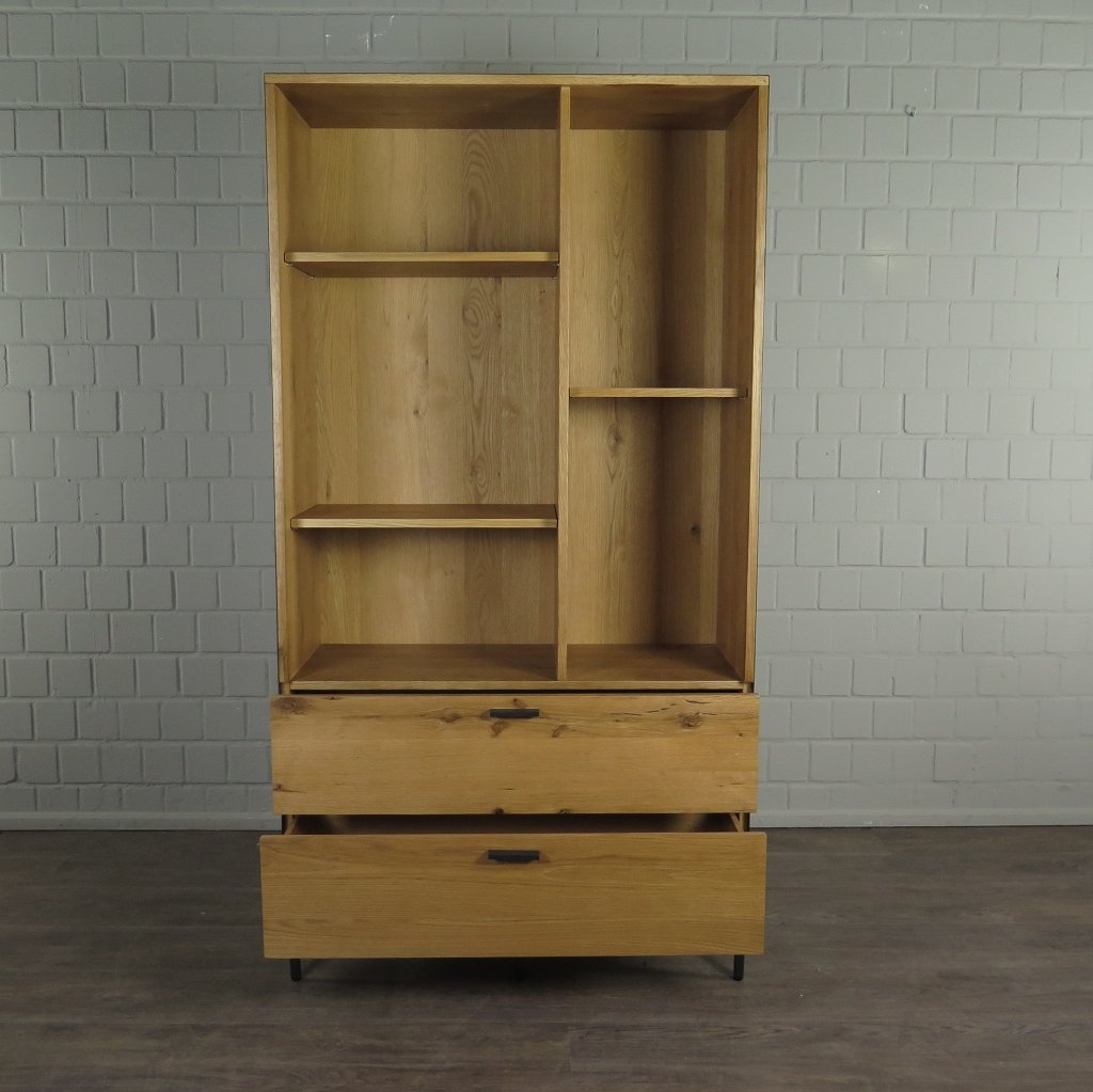 Schrank Bücherschrank 1,00 m Eiche