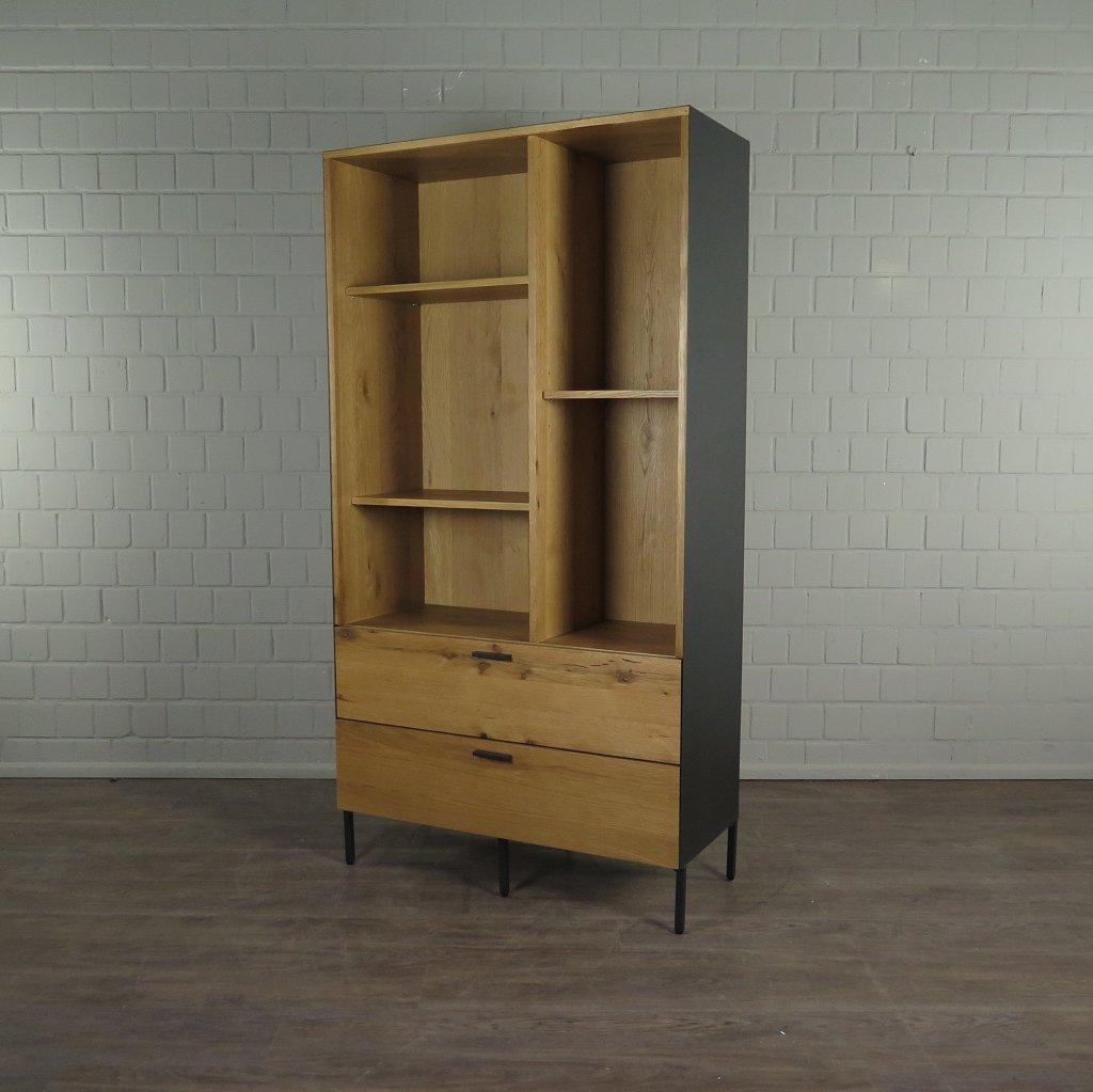 Schrank Bücherschrank 1,00 m Eiche