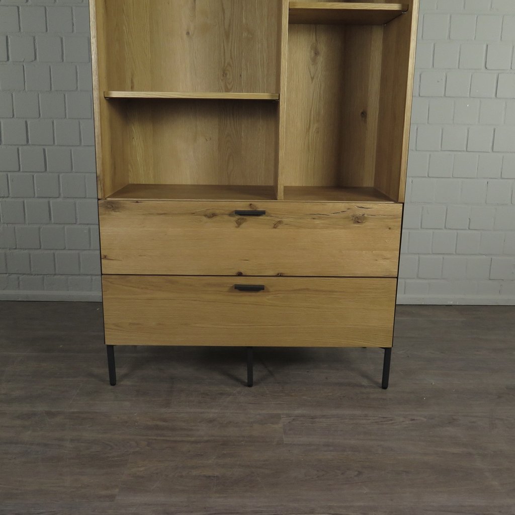 Schrank Bücherschrank 1,00 m Eiche