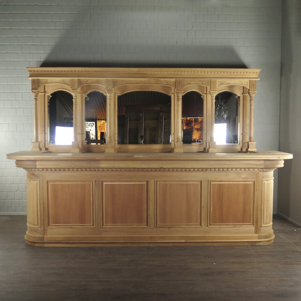 Englische Bar Theke Mahagoni 3,60 m 