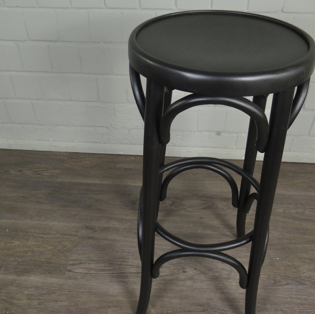 Barhocker Massivholz Schwarz