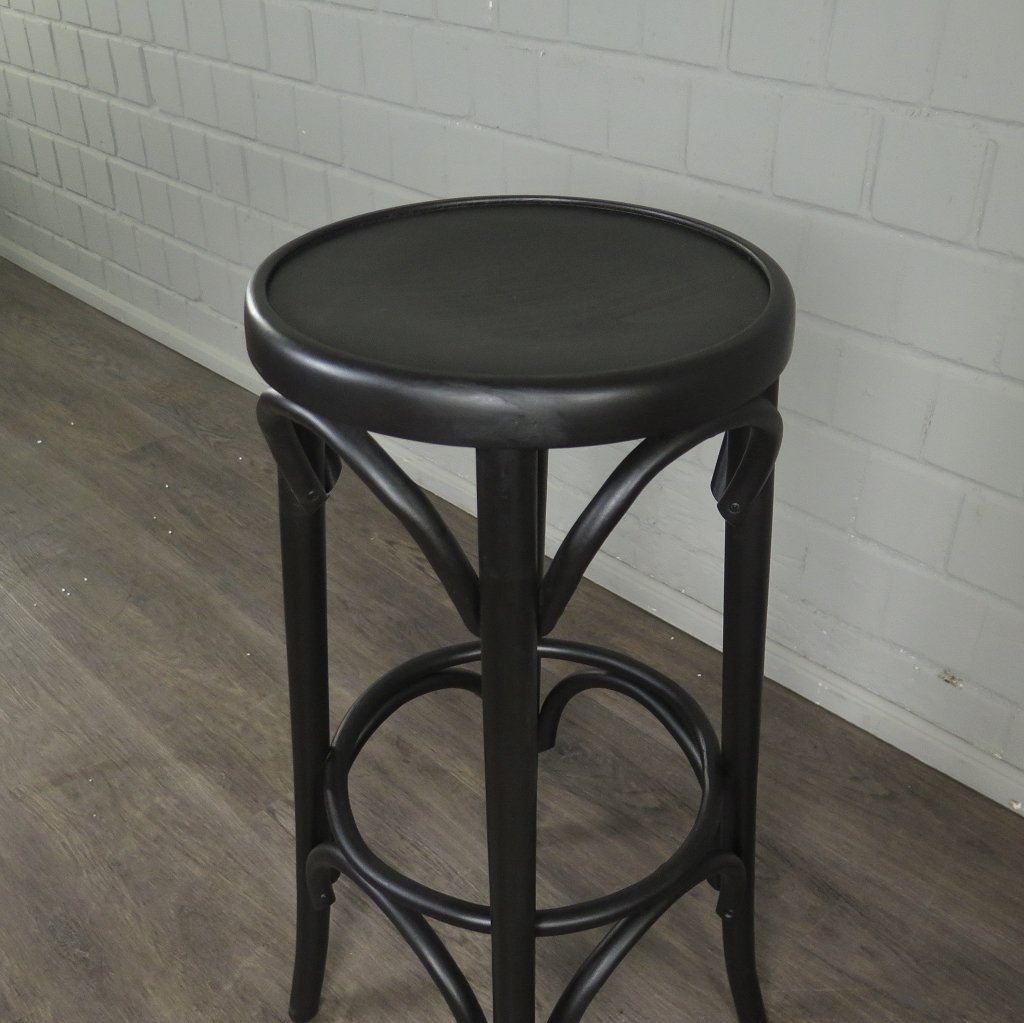 Barhocker Massivholz Schwarz