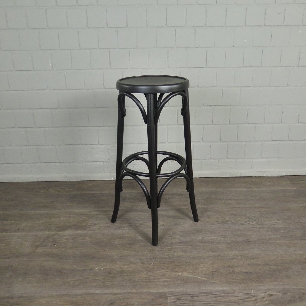 Barhocker Massivholz Schwarz