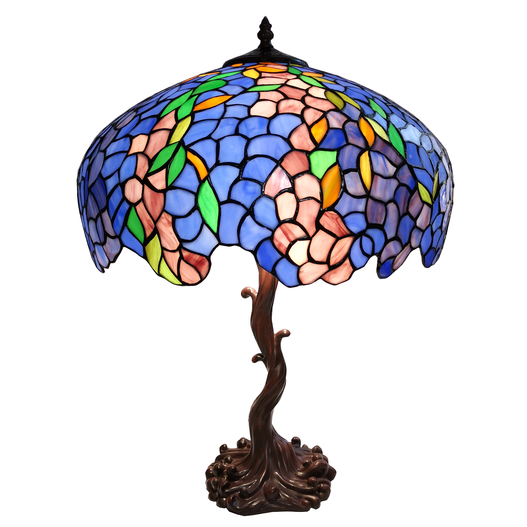 Tiffany Tischlampe Lampe Baumstamm Ø 0,43 m