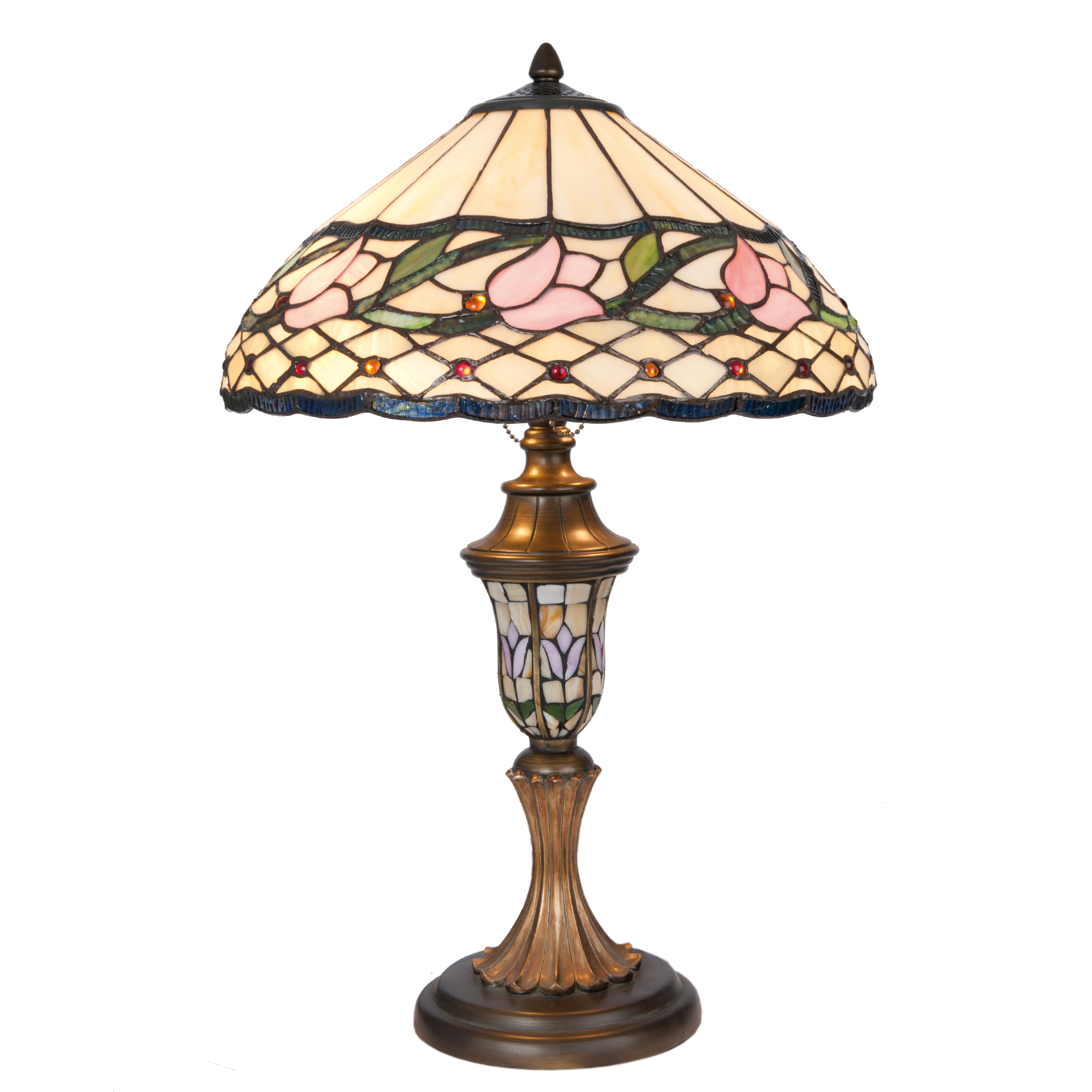 Tiffany Tischlampe Lampe Flower Ø 0,40 m