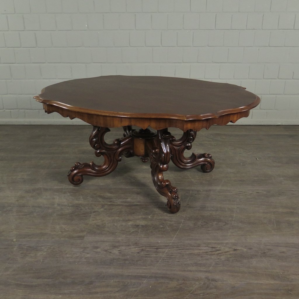 Couchtisch Salontisch Neubarock 1970 Mahagoni
