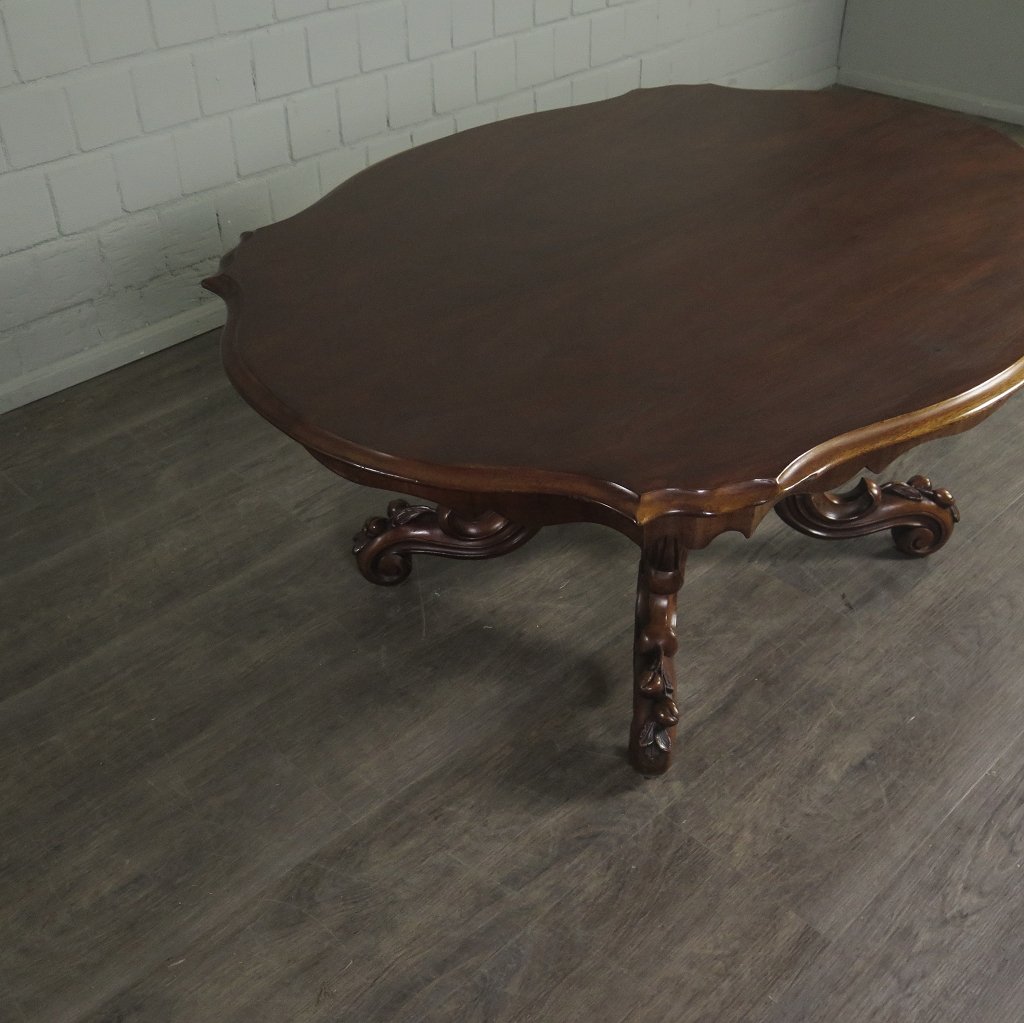 Couchtisch Salontisch Neubarock 1970 Mahagoni