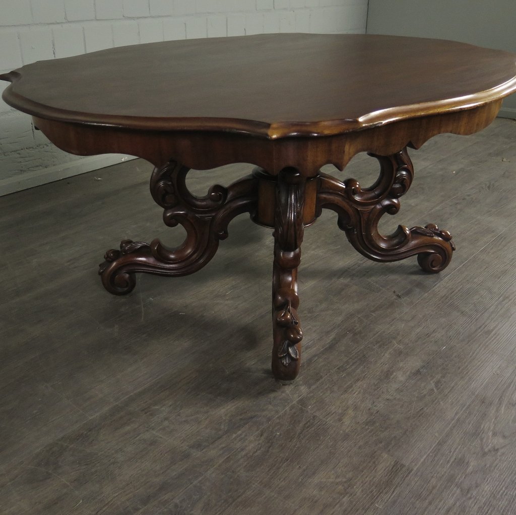 Couchtisch Salontisch Neubarock 1970 Mahagoni
