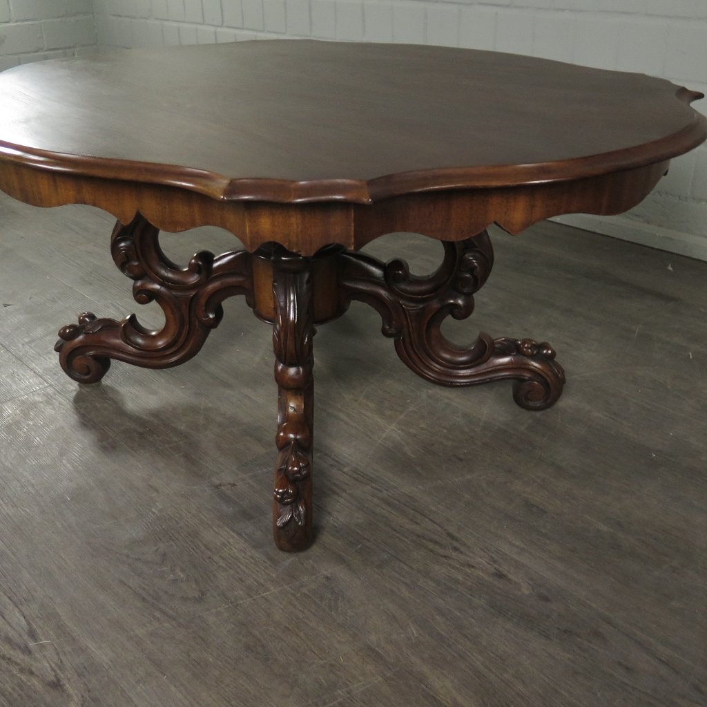Couchtisch Salontisch Neubarock 1970 Mahagoni