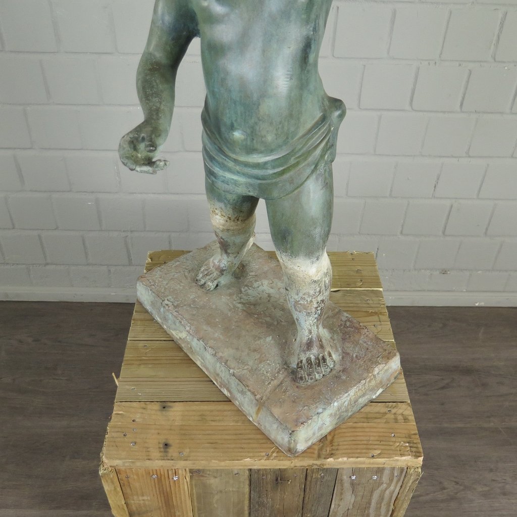Wasserspeier Wasserspiel Putte mit Muschel Bronze 0,87 m