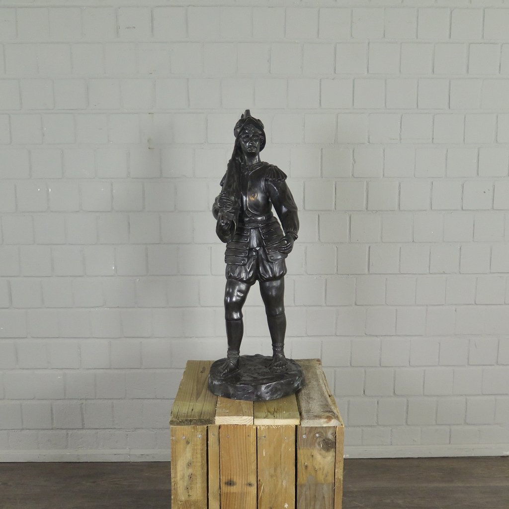 Skulptur Dekoration römischer Soldat Bronze 0,79 m