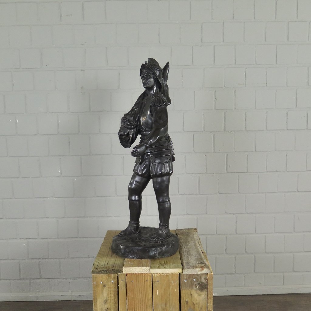 Skulptur Dekoration römischer Soldat Bronze 0,79 m