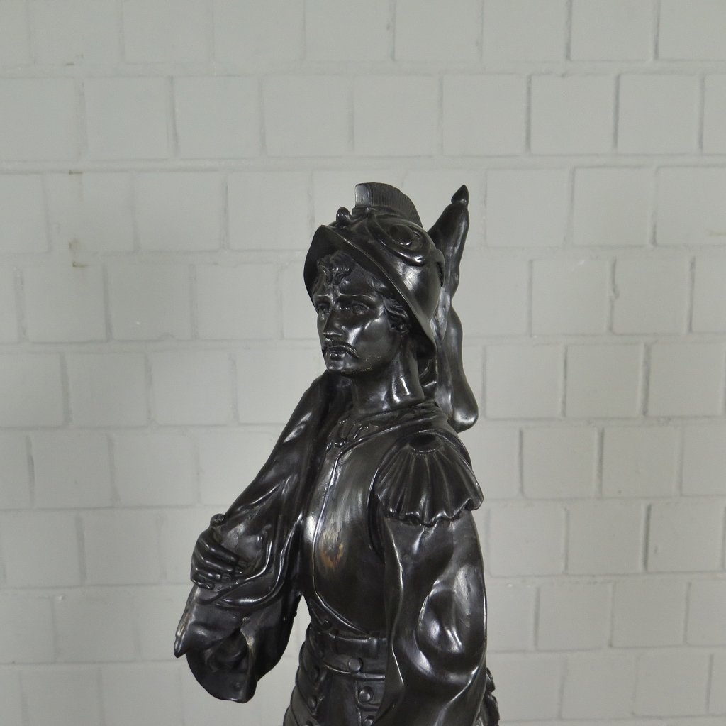 Skulptur Dekoration römischer Soldat Bronze 0,79 m