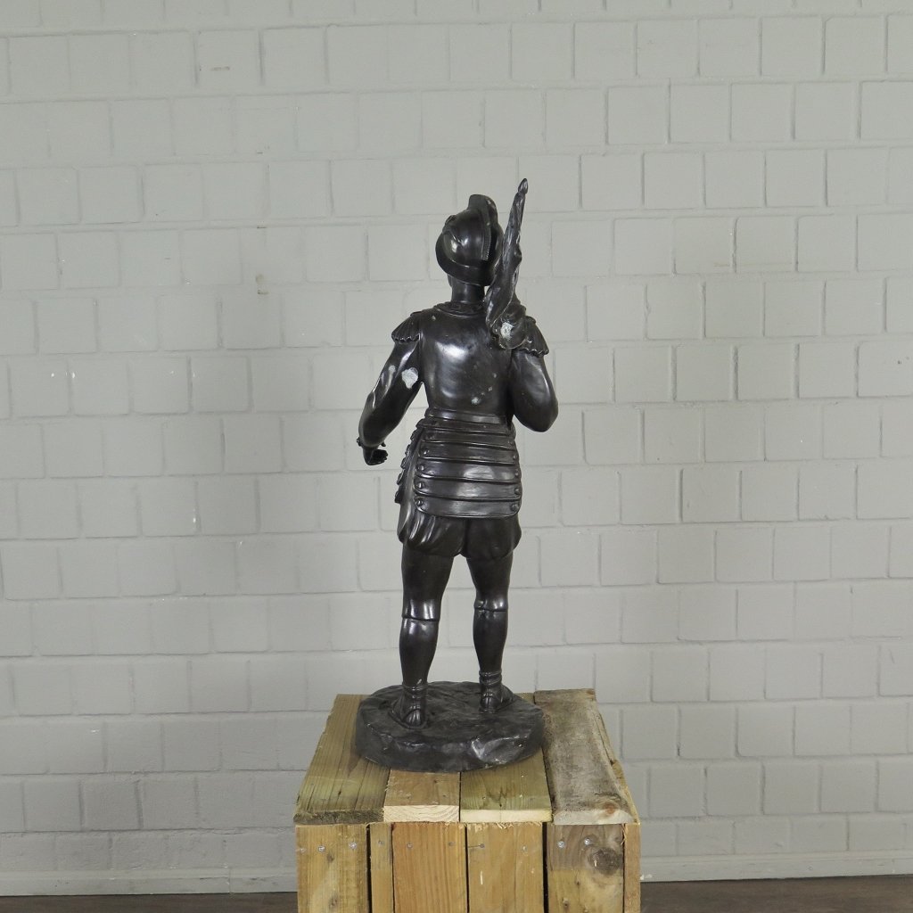 Skulptur Dekoration römischer Soldat Bronze 0,79 m