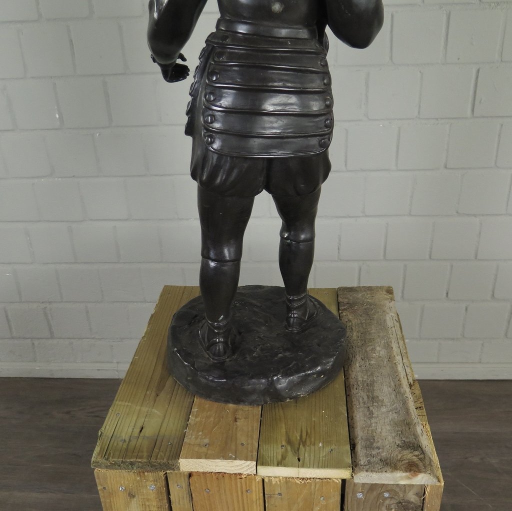 Skulptur Dekoration römischer Soldat Bronze 0,79 m
