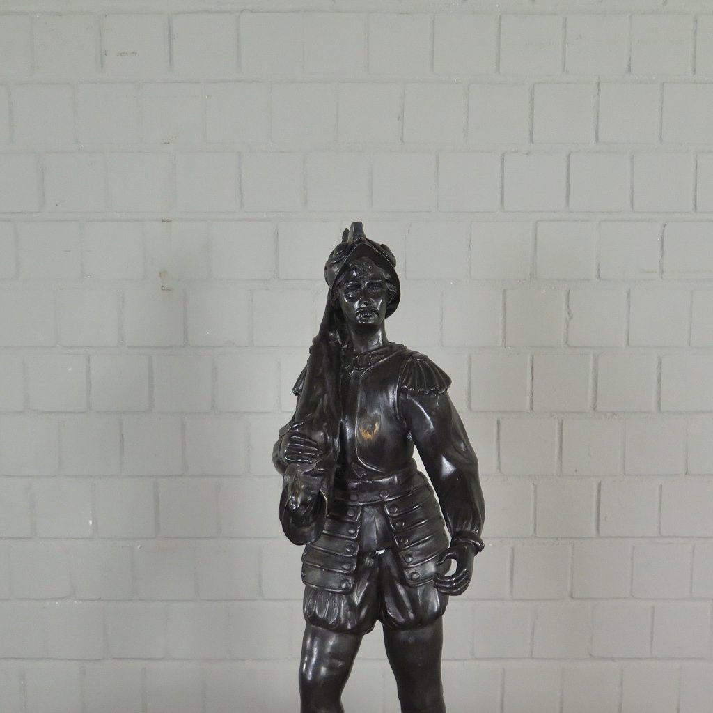 Skulptur Dekoration römischer Soldat Bronze 0,79 m