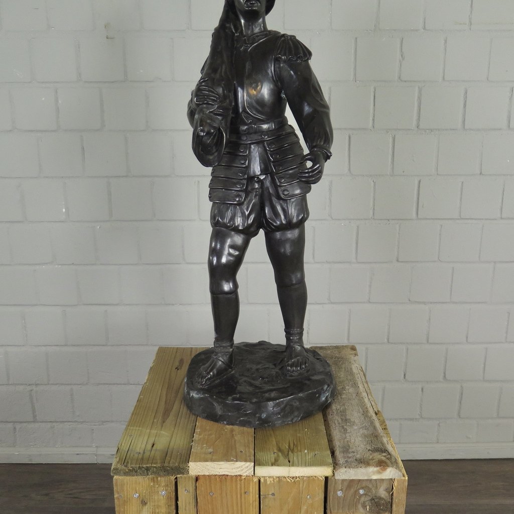 Skulptur Dekoration römischer Soldat Bronze 0,79 m