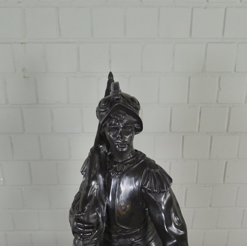 Skulptur Dekoration römischer Soldat Bronze 0,79 m