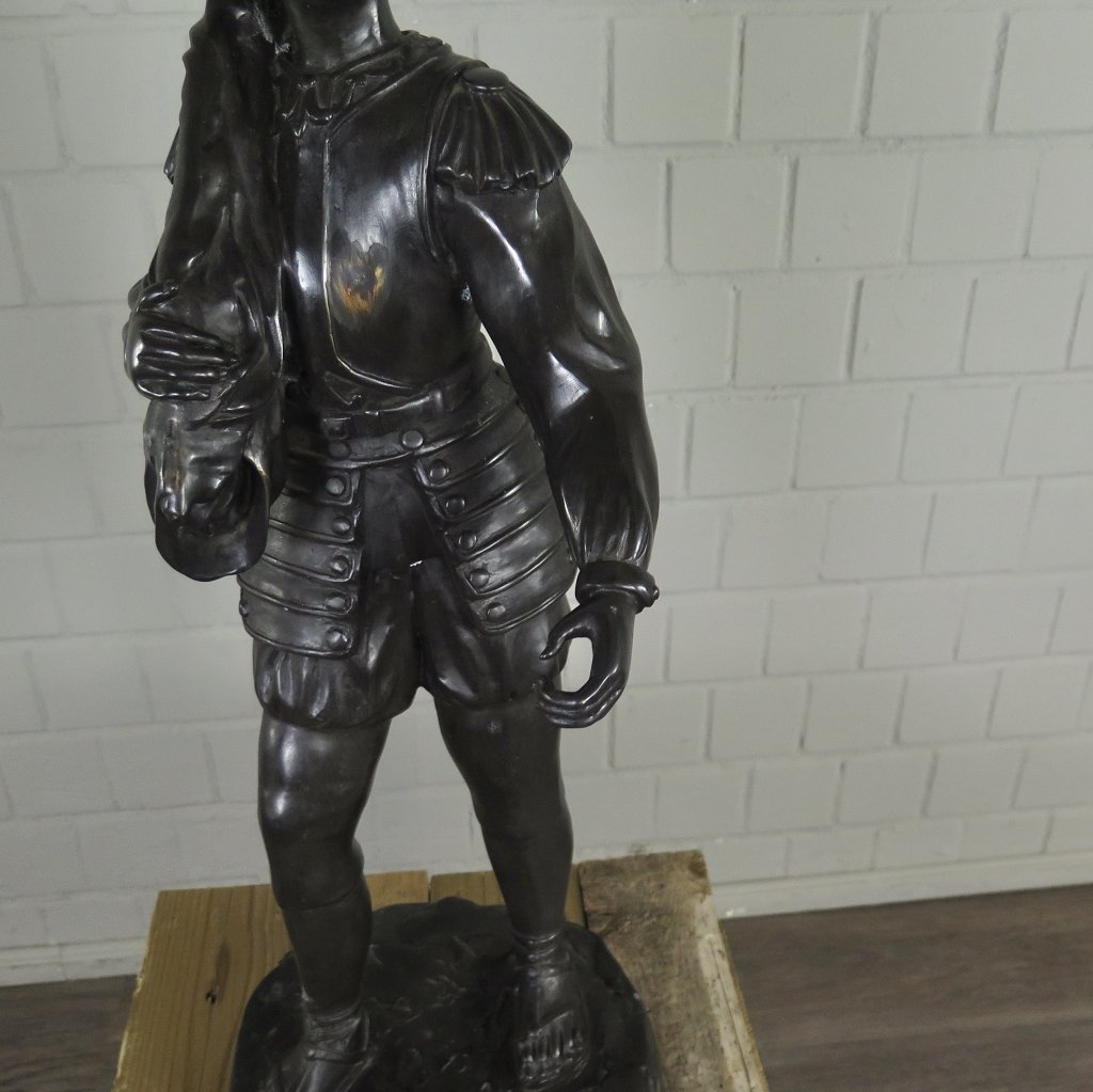 Skulptur Dekoration römischer Soldat Bronze 0,79 m
