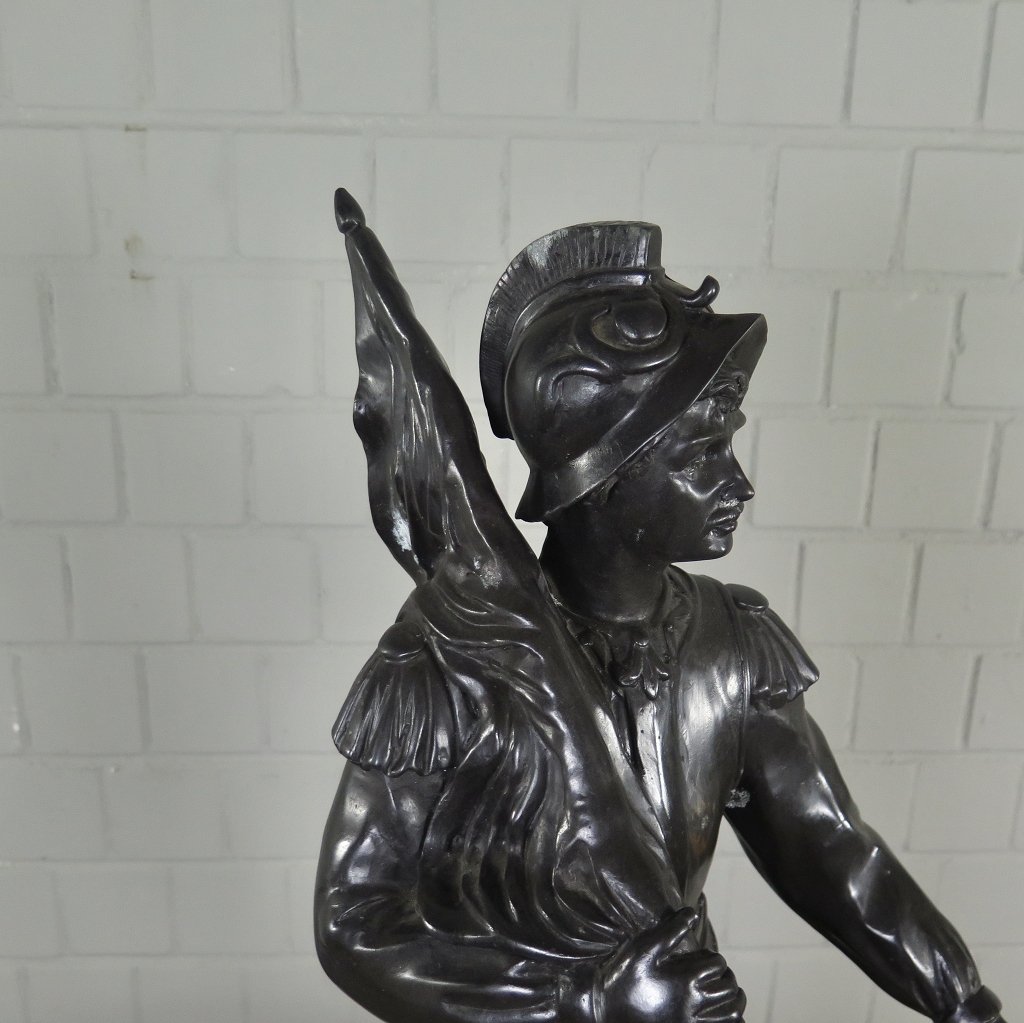 Skulptur Dekoration römischer Soldat Bronze 0,79 m