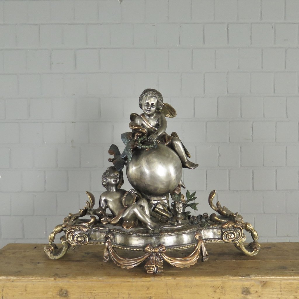 Skulptur Dekoration Putten Bronze 0,64 m