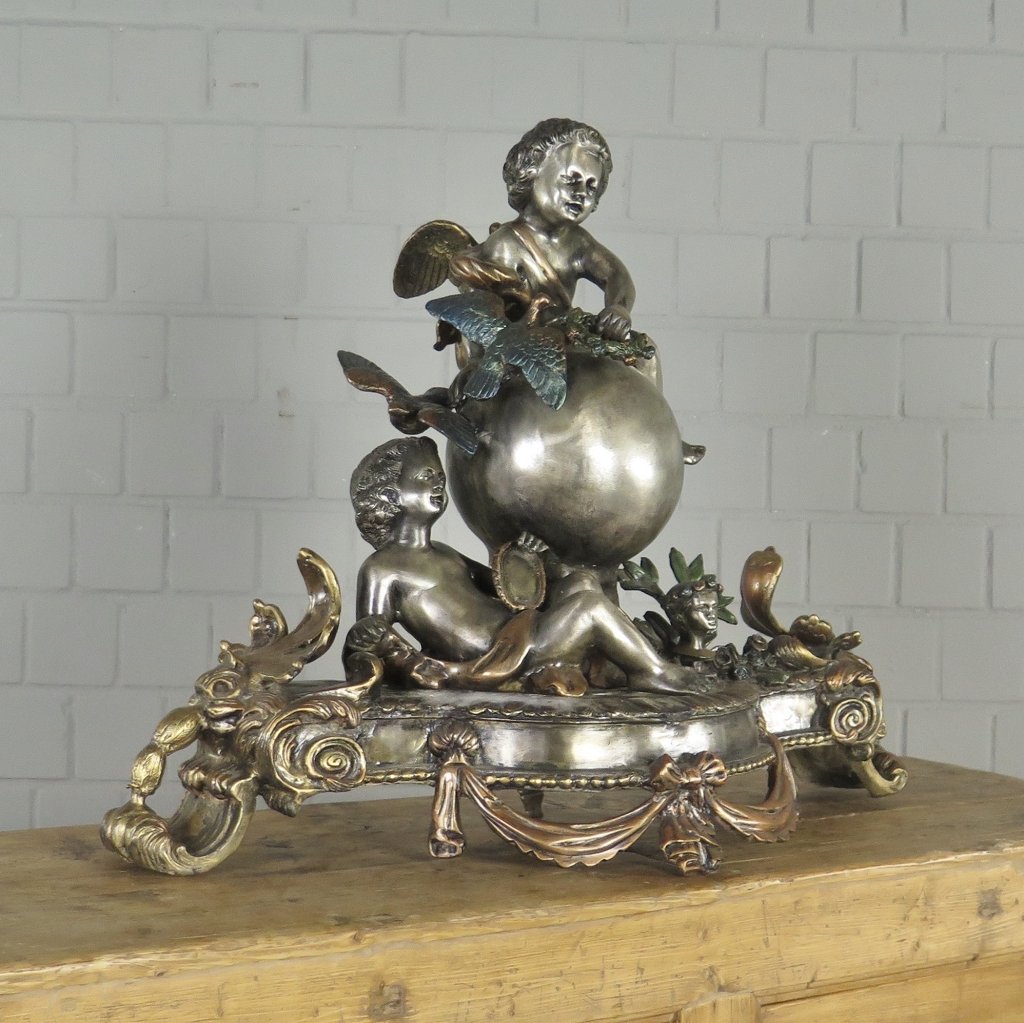 Skulptur Dekoration Putten Bronze 0,64 m