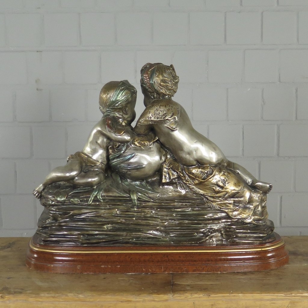 Skulptur Dekoration Kinder Bronze 0,45 m